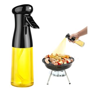 ZAIKRO Oil Sprayer Bottle for Cooking | 220ml Glass Oil Spray Bottle for Kitchen | Leak-Proof Refillable Dispenser for Air Fryer, Salad, Roasting & Frying