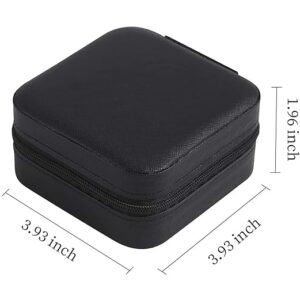 Small Jewelry Storage Box Pu Leather With Mini Portable Organizer, Zipper Travel case For rings Earrings necklace bracelets Decorative Box