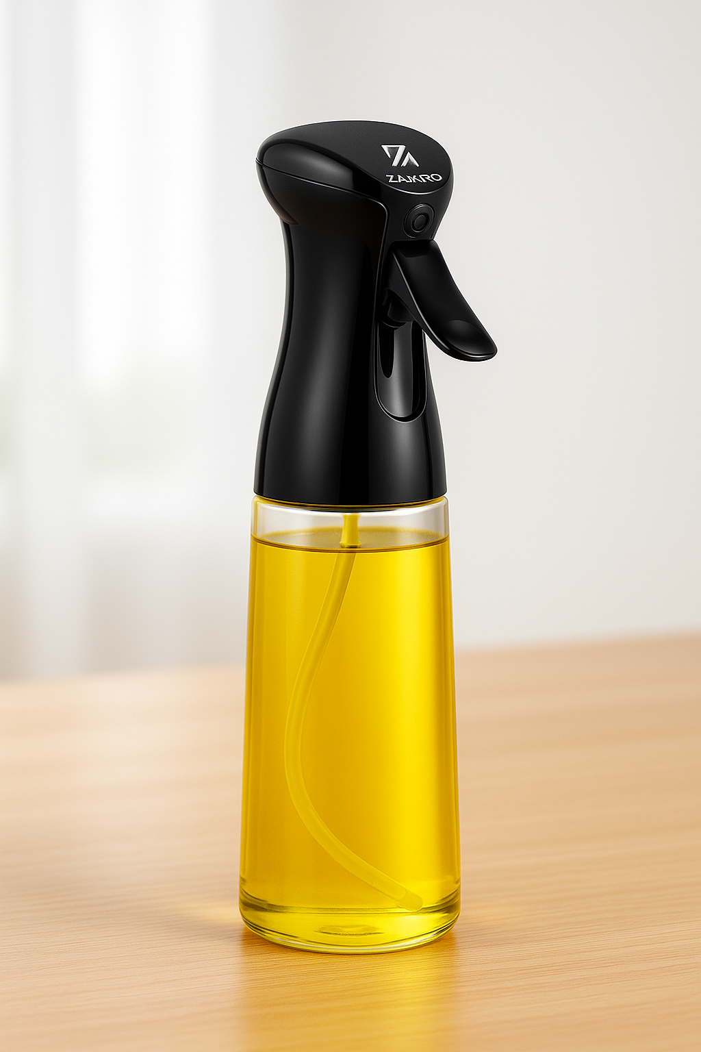 ZAIKRO Oil Sprayer Bottle for Cooking | 220ml Glass Oil Spray Bottle for Kitchen | Leak-Proof Refillable Dispenser for Air Fryer, Salad, Roasting & Frying