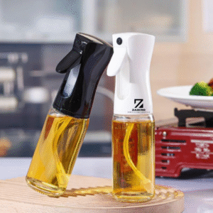 ZAIKRO Oil Sprayer Bottle for Cooking | 220ml Glass Oil Spray Bottle for Kitchen | Leak-Proof Refillable Dispenser for Air Fryer, Salad, Roasting & Frying