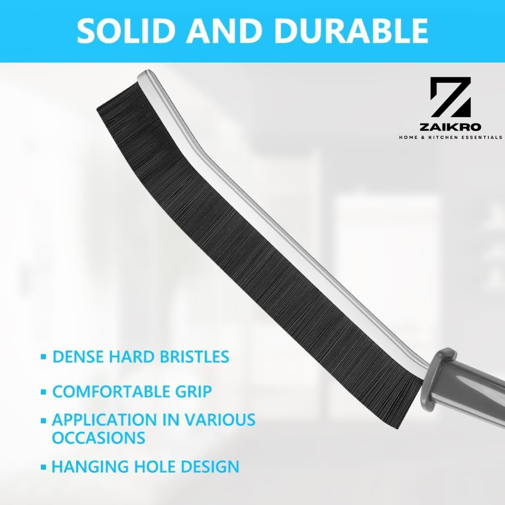 Mini Gap Cleaning Brush with Hard Bristles for Tiny Spaces | Handheld Groove Cleaner for Kitchen, Sink, Tiles, Window Tracks (Pack of 2) + 10 Flower Hooks - Image 3