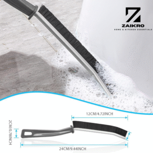 Mini Gap Cleaning Brush with Hard Bristles for Tiny Spaces | Handheld Groove Cleaner for Kitchen, Sink, Tiles, Window Tracks (Pack of 2) + 10 Flower Hooks