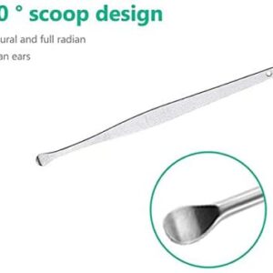 Ear Wax Cleaner 6pcs With Storage Box with Led Ear cleaner, Reusable, Stainless Steel, wax Remover Tool Kit with Curette Cleaner and Bud Cleaner