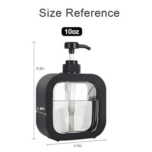 Transparent Plastic Hand Wash Dispenser with Pump for Shampoo, Dish, Liquid Soap Refillable Soap Bottle for Kitchen, Bathroom, Household use (300ml)