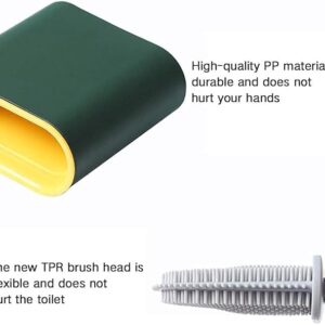 Toilet Brush and Holder Set for Bathroom, Flexible Toilet Cleaning Bowl Brush Head with Silicone Bristles, Compact Size for Storage and Organization (Pack of 1) (Multicolor)