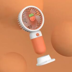 Mini Handheld Fan (Upto 6 Hours Running) Rechargeable 2000 Mah Battery Operated Portable Fan with cord, Desk Fan, Carry It Anywhere