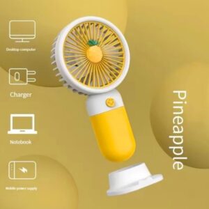 Mini Handheld Fan (Upto 6 Hours Running) Rechargeable 2000 Mah Battery Operated Portable Fan with cord, Desk Fan, Carry It Anywhere