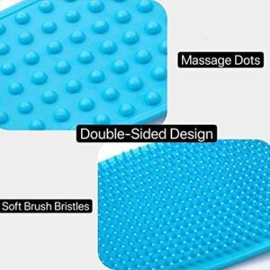 Silicone Body Back Scrubber, Double Sided Bath Belt For Deep Cleaning & Exfoliating Dead Skin, Suitable For All Skin Types, Durable (Multicolor) (Pack of 1)