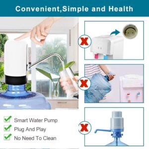 Automatic Wireless Water Can Dispenser Pump for 20 Liter Bottle | USB Rechargeable | Low Noise | High Efficiency | Portable Electric Water Pump for Home, Office, Outdoor Use