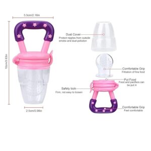 Soft Silicone Baby Feeder, Food & Fruit Feeder for 3 to 12 Months, 2 Piece BPA Free Anti Choking Fruit Pacifier, Teether for Infant ( Pack of 2)