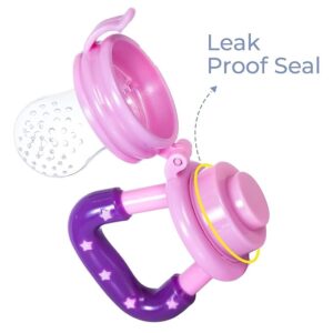 Soft Silicone Baby Feeder, Food & Fruit Feeder for 3 to 12 Months, 2 Piece BPA Free Anti Choking Fruit Pacifier, Teether for Infant ( Pack of 2)
