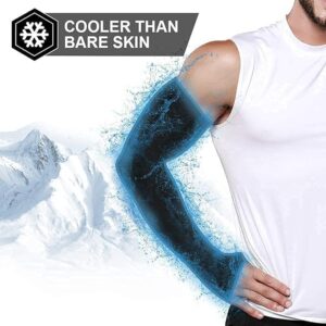 UV Protection Cooling Arm Sleeves for Men & Women | Sun Protection Full Arm Cover with Thumb Hole | Ideal for Sports, Driving, Cycling, Running – Unisex Hand Gloves