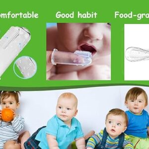 Baby Finger Toothbrush with Soft Bristles (Pack of 2)  – Gentle Gum Massager & Oral Care Brush for Infants, Kids & Toddlers  Multicolor !