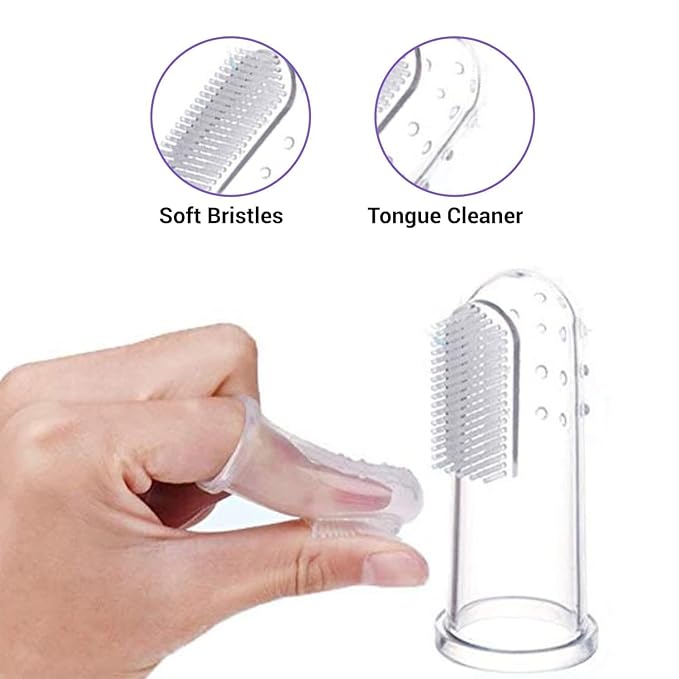 Baby Finger Toothbrush with Soft Bristles (Pack of 2) – Gentle Gum Massager & Oral Care Brush for Infants, Kids & Toddlers Multicolor ! - Image 7