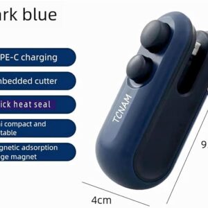 Portable Mini Sealing Machine, Handheld Packet Sealer For Food, Snacks, chips, Plastic Bag 2 in One With Cutter and USB Type C, Rechargeable (Multicolor)