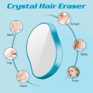 Crystal Hair Remover for Women and Men, Reusable Eraser Device Magic Hair Removal, Nano Glass Technology, easy to use (multicolor)