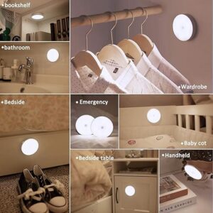 Wireless Motion Sensor Light for Home USB Charging Portable LED Body Induction Lamp with Self Adhesive Magnetic Strip for Wardrobe, Bedroom (Pack of 2)