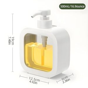 Transparent Plastic Hand Wash Dispenser with Pump for Shampoo, Dish, Liquid Soap Refillable Soap Bottle for Kitchen, Bathroom, Household use (300ml)