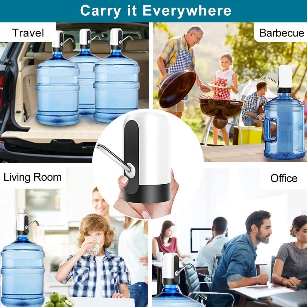 Automatic Wireless Water Can Dispenser Pump for 20 Liter Bottle | USB Rechargeable | Low Noise | High Efficiency | Portable Electric Water Pump for Home, Office, Outdoor Use - Image 4