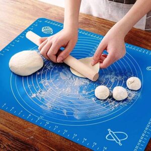 Non-Stick Stretchable Silicone Baking & Kneading Kitchen Mat with Measurements for Roti, Dough Atta, Chapati, Cake Pad Rolling Mat (50 * 40 cm) (Multicolor)