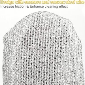 Steel Wired Dish Washing Gloves For Utensils, Dishes, Tiles, Bathroom, Kitchen, Reusable, Pet Grooming Silver Color (Pack of 1 Pair)