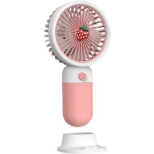 Mini Handheld Fan (Upto 6 Hours Running) Rechargeable 2000 Mah Battery Operated Portable Fan with cord, Desk Fan, Carry It Anywhere