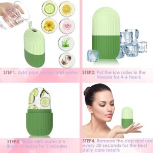 Ice Roller for Face – Reusable Skin Cooling Massager for Glowing Skin, Puffy Eyes & Relaxation (Multicolor, Pack of 1)”