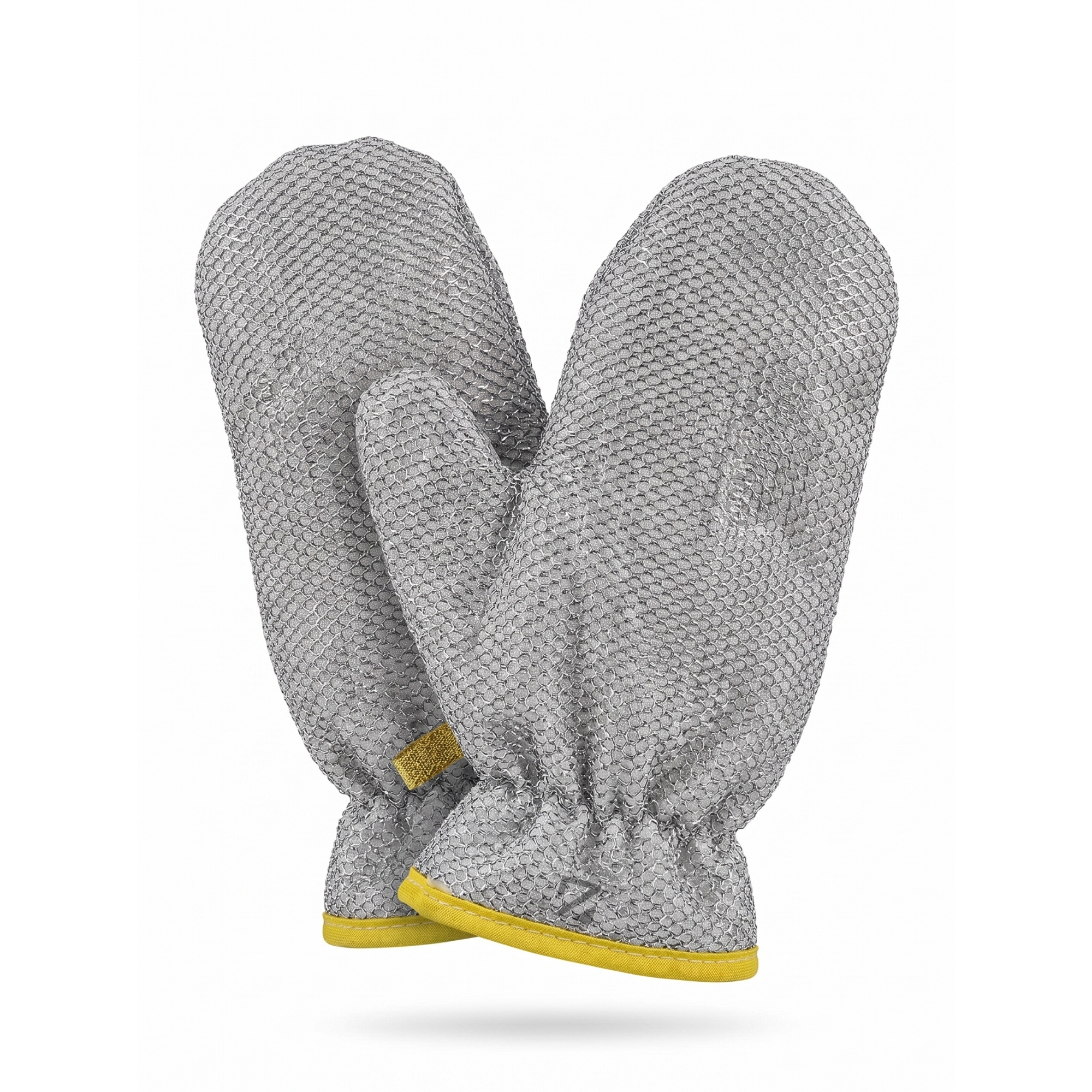 Silver Wire Dishwashing Gloves – Reusable Scrubber Gloves (1 Pair)