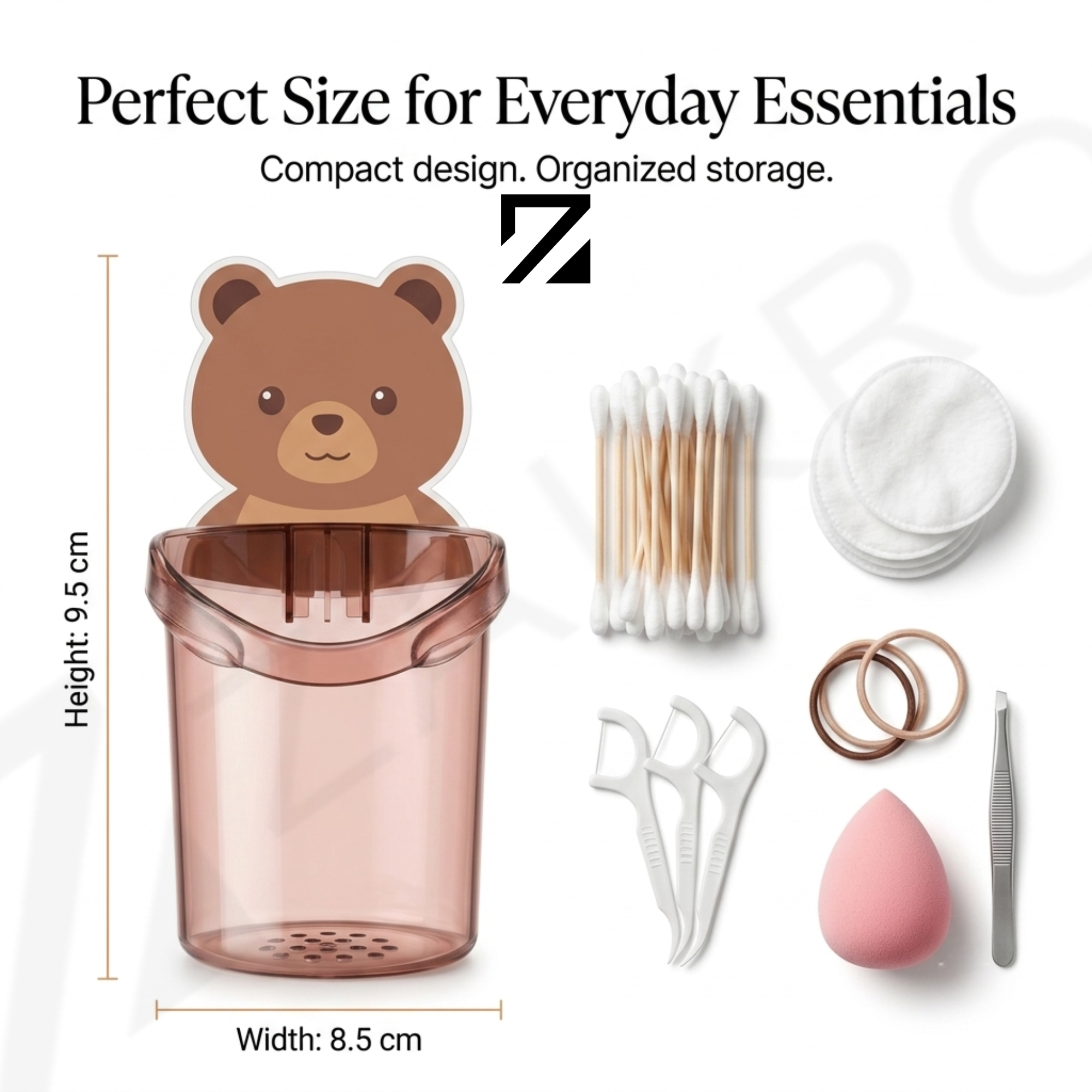 Wall Mount Toothbrush Holder – Teddy Bear Design (Pack of 2) - Image 3