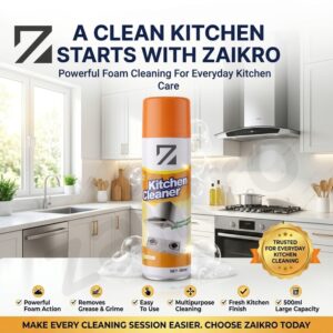 ZAIKRO Bubble Foam Cleaner Spray – Kitchen & Chimney Degreaser (500ml)