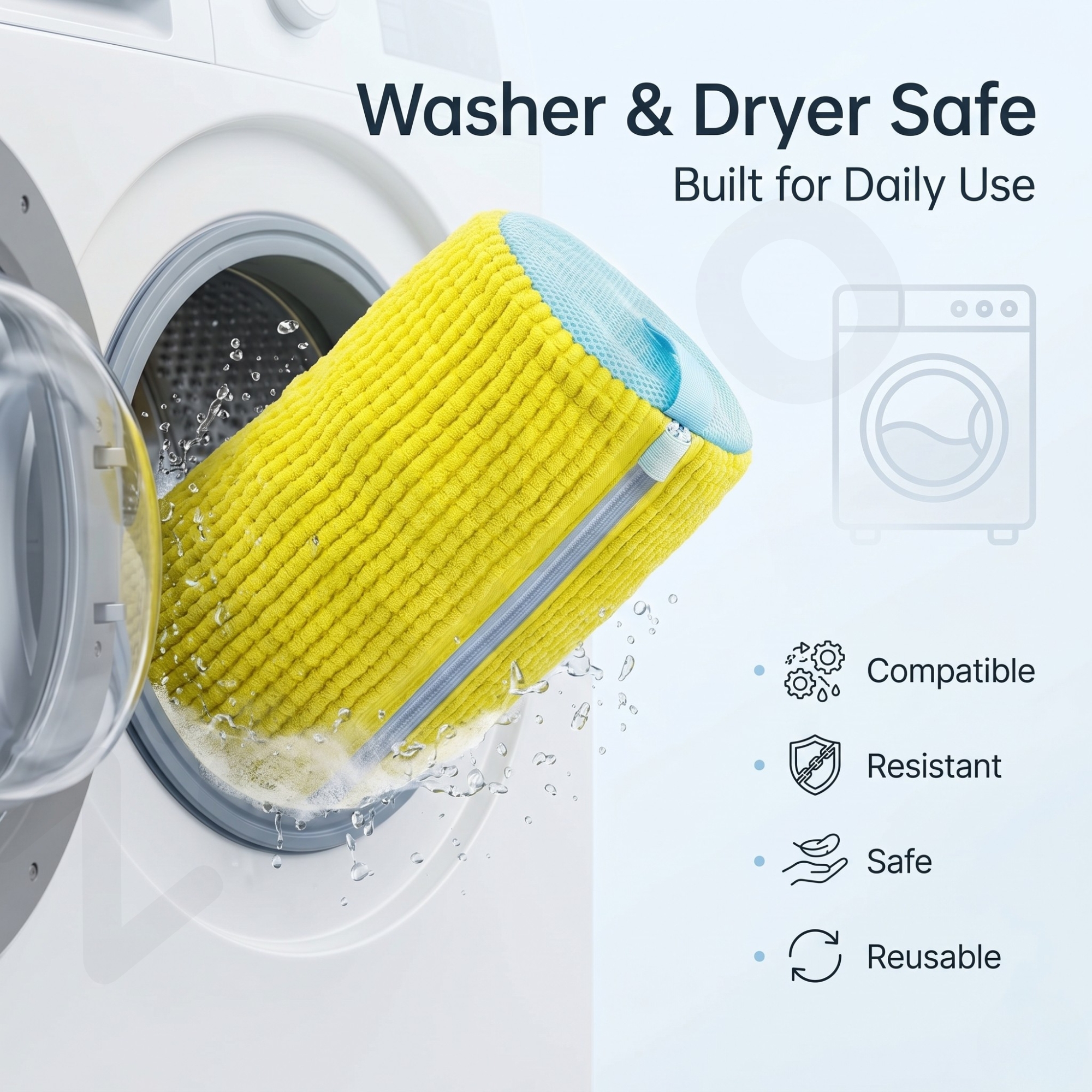 Shoe Wash Bag for Washing Machine – Reusable Mesh Laundry Bag - Image 5