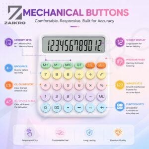 12-Digit Candy Calculator with Big Round Buttons