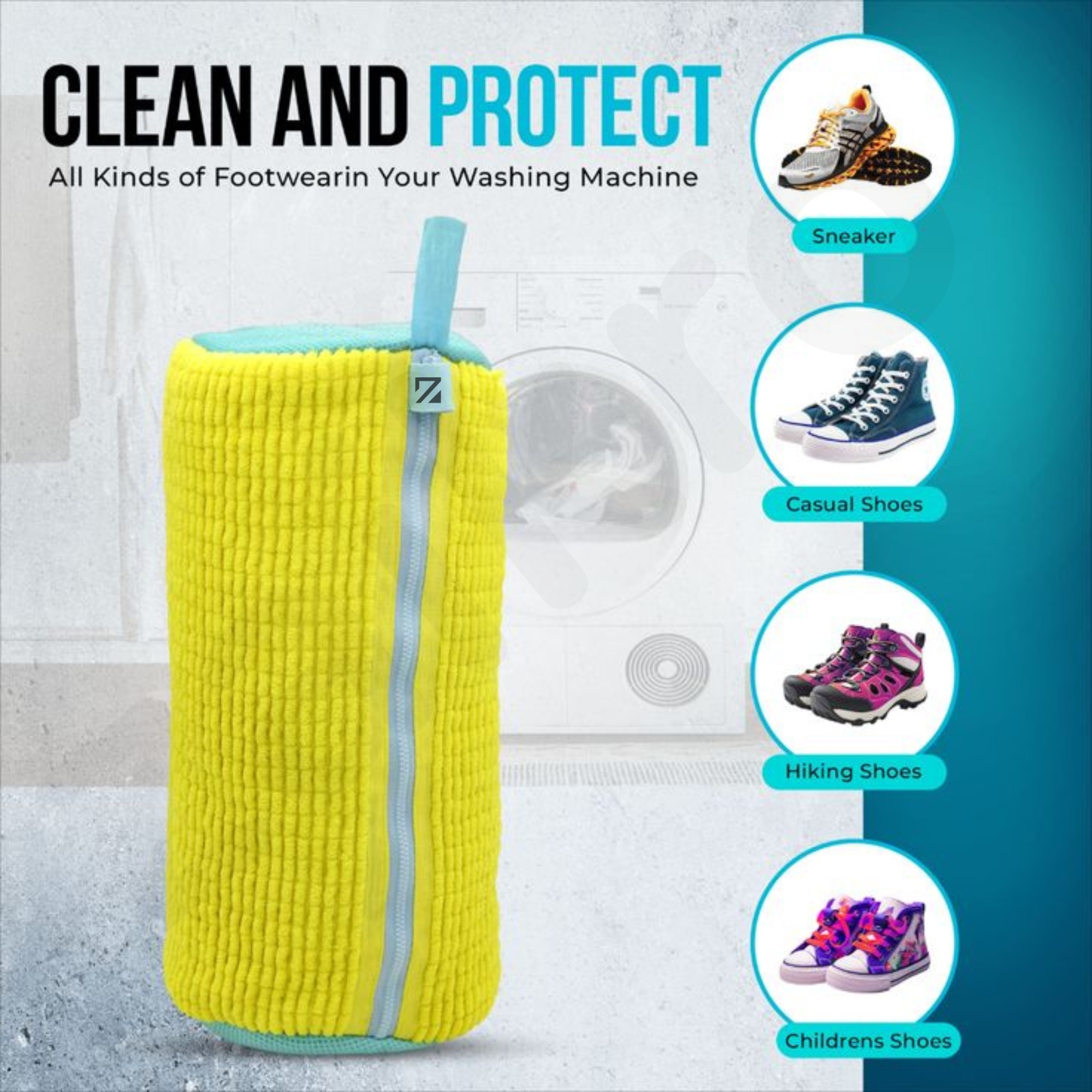 Shoe Wash Bag for Washing Machine – Reusable Mesh Laundry Bag - Image 8
