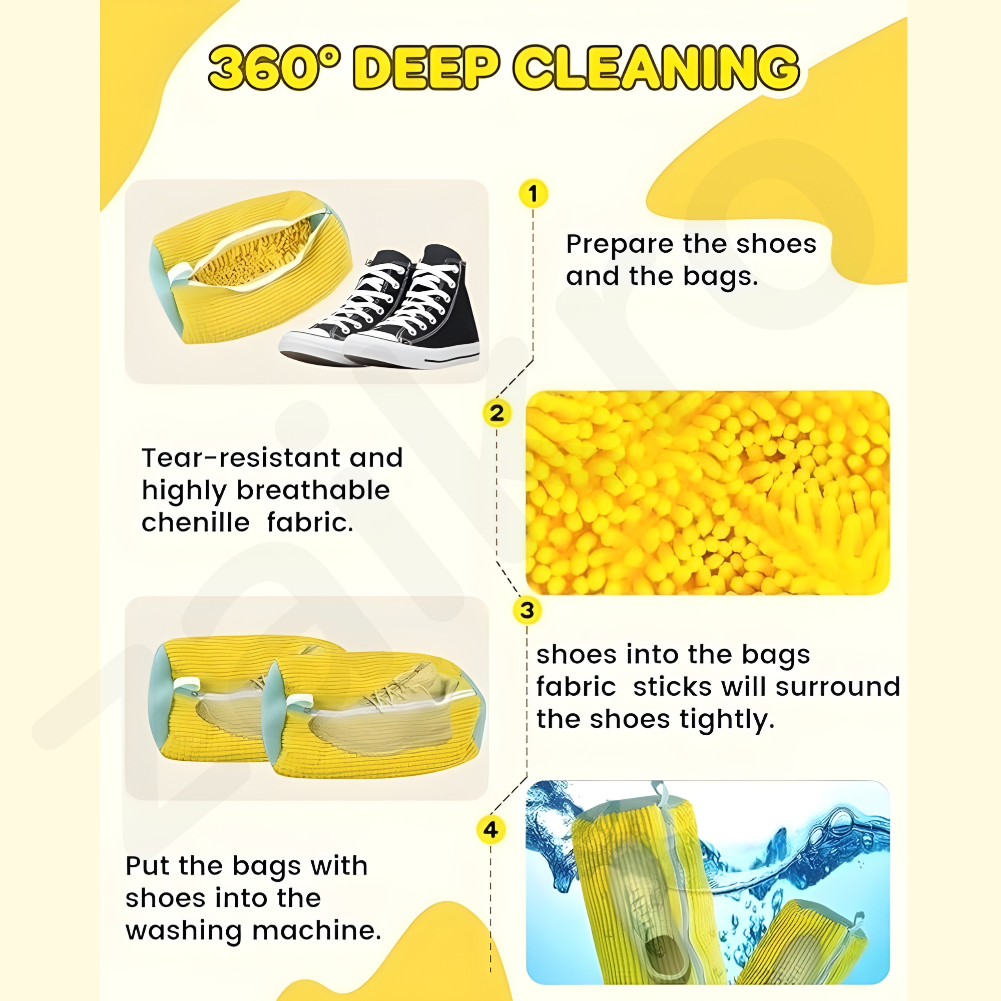 Shoe Wash Bag for Washing Machine – Reusable Mesh Laundry Bag - Image 9