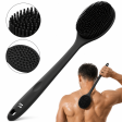 Silicone Body & Back Massage Brush – Long Handle Bath Brush